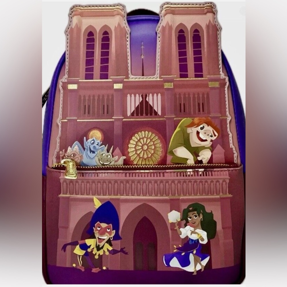 Disney Loungefly Mini Backpack The Hunchback of Notre Dame Cathedral
